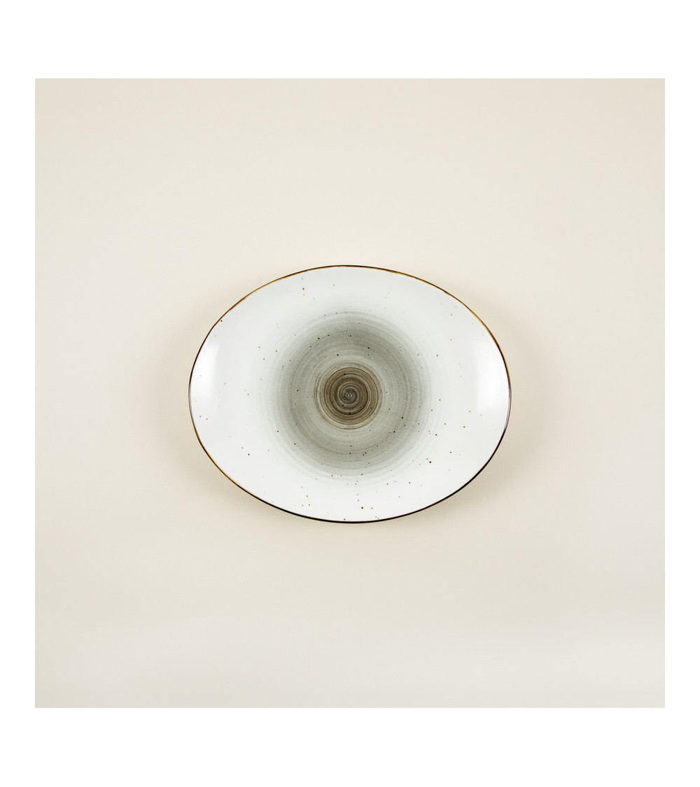 Bandeja oval vajilla colección Craft Galaxy Grey de Eurodra en Valladolid