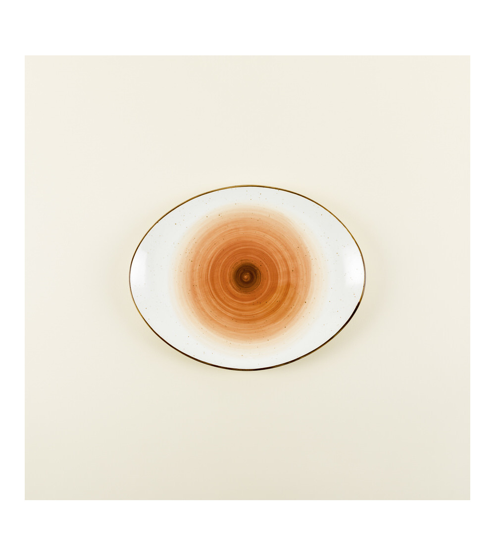 Bandeja oval vajilla colección Craft Galaxy Orange de Eurodra en Valladolid