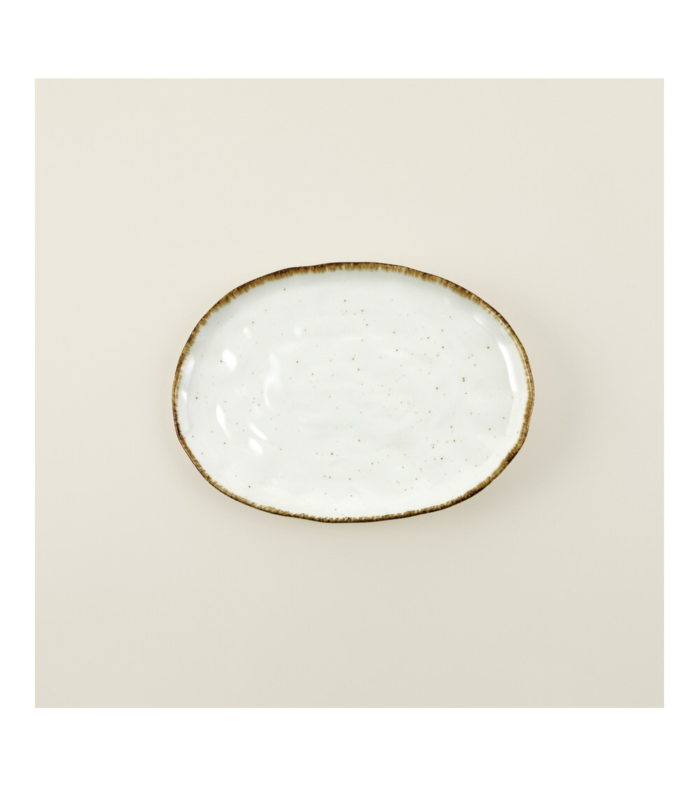 Fuente oval vajilla colección Craft Nature Crema de Eurodra en Valladolid