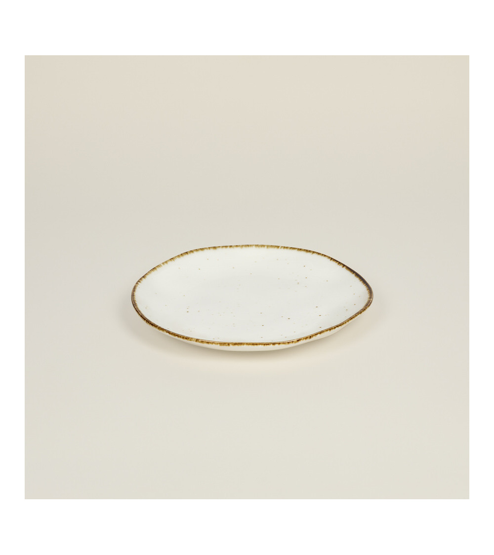 Plato llano vajilla colección Craft Nature Crema de Eurodra en Valladolid