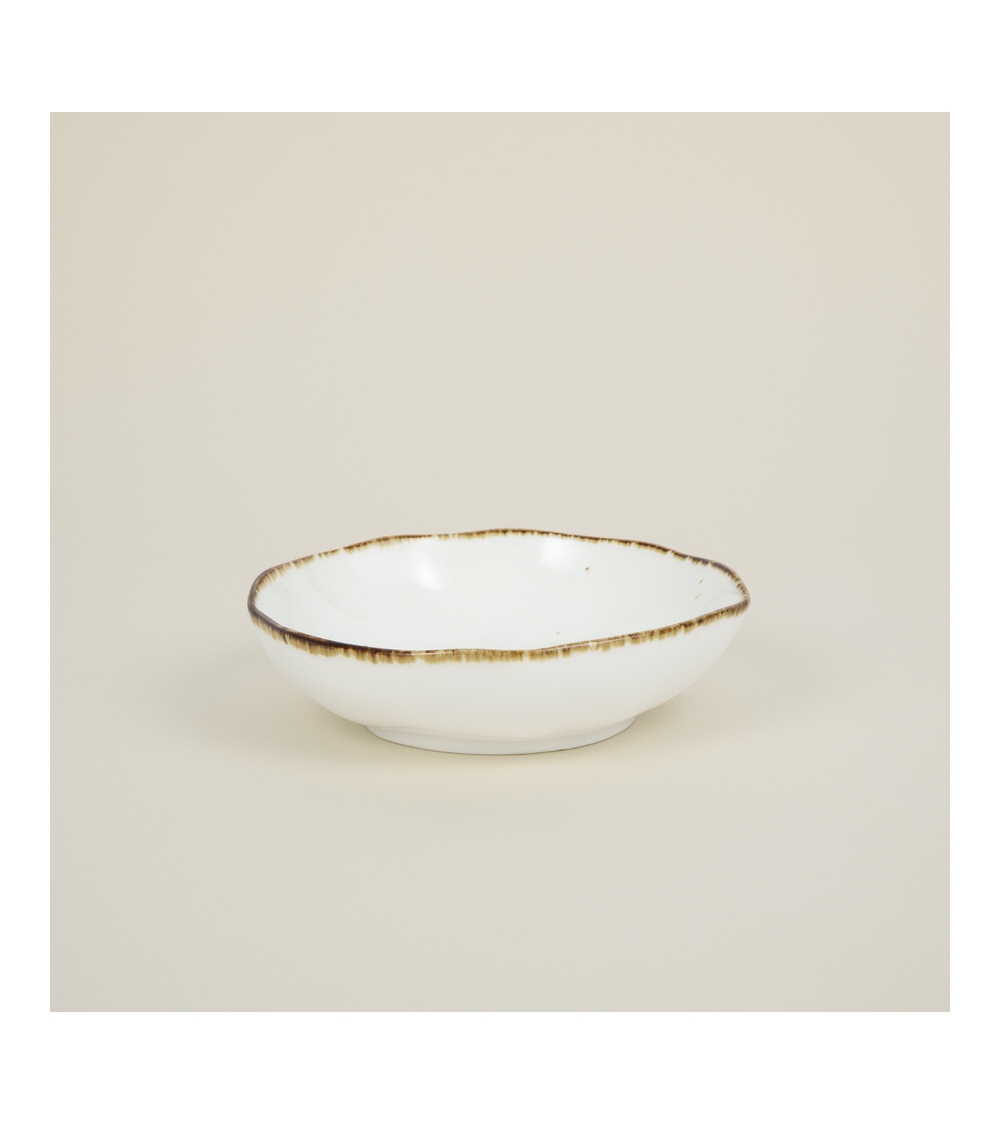 Plato hondo vajilla colección Craft Nature Crema de Eurodra en Valladolid