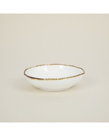 Plato hondo vajilla colección Craft Nature Crema de Eurodra en Valladolid