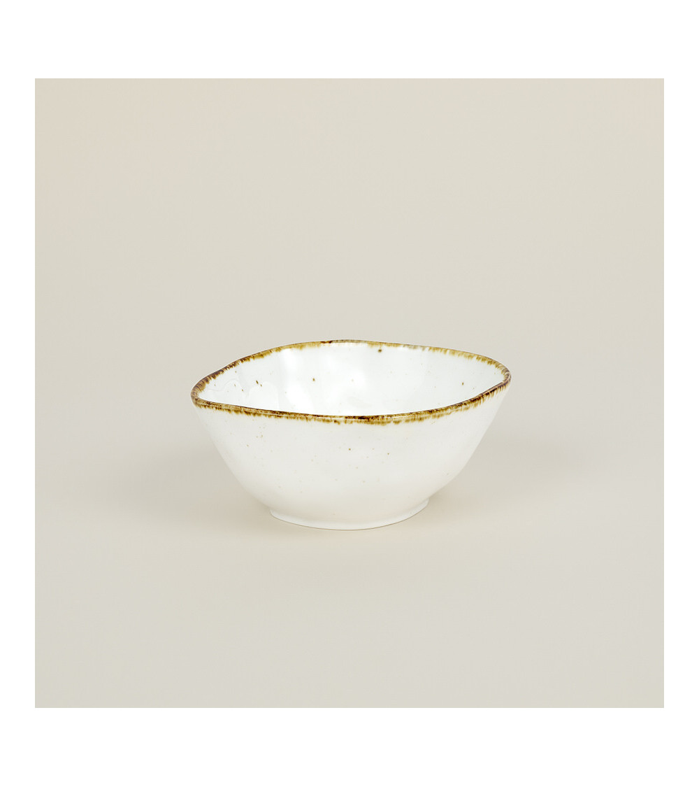 Bol cuadrado vajilla colección Craft Nature Crema de Eurodra en Valladolid