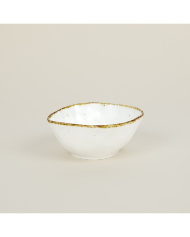 Bol cuadrado vajilla colección Craft Nature Crema de Eurodra en Valladolid