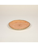 Plato llano vajilla colección Craft Nature Orange de Eurodra en Valladolid