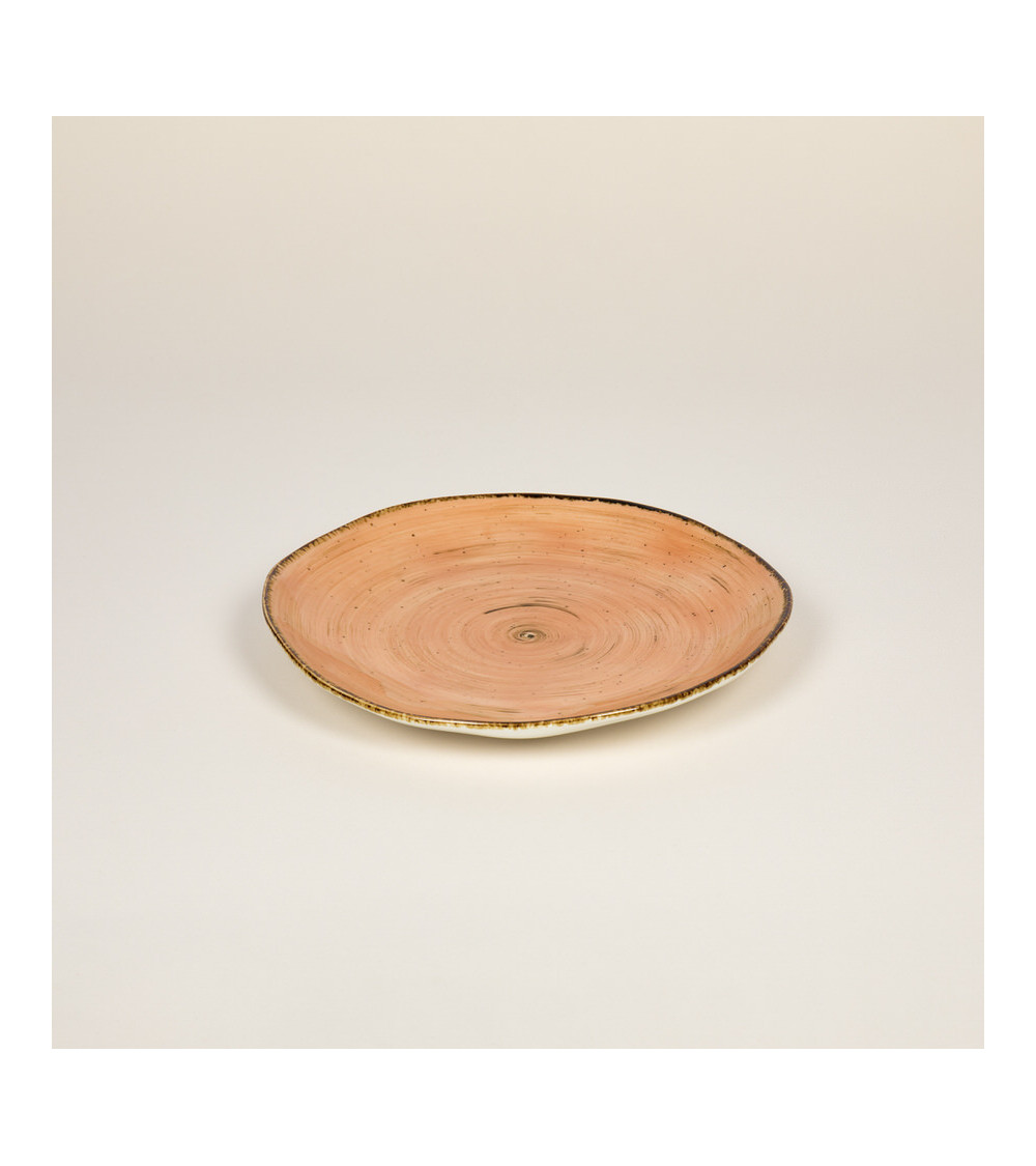 Plato llano vajilla colección Craft Nature Orange de Eurodra en Valladolid