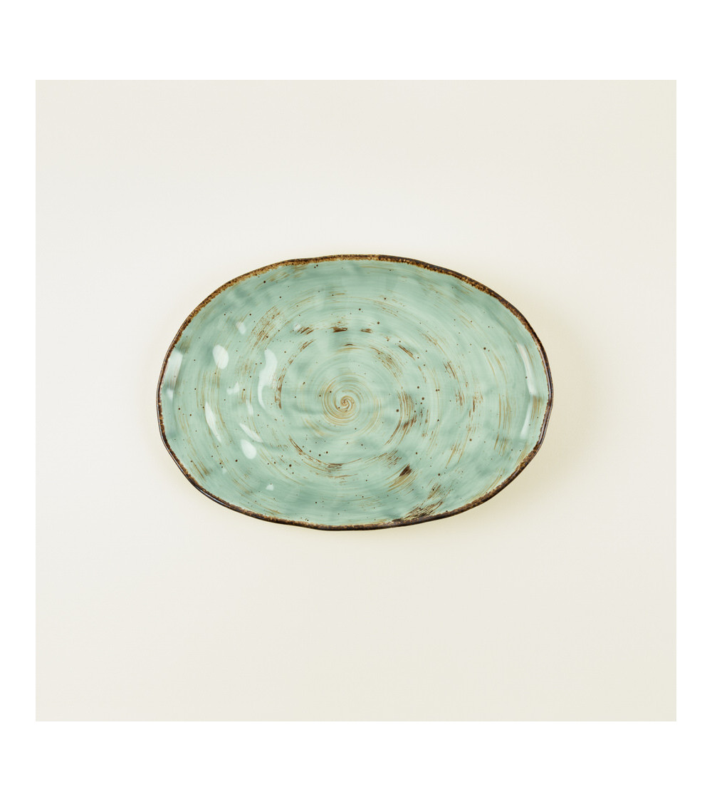 Fuente oval vajilla colección Craft Nature Green de Eurodra en Valladolid