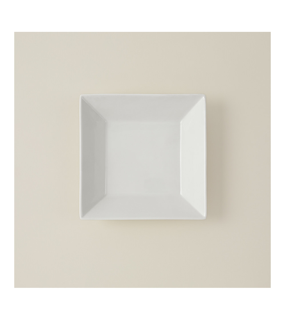 Plato hondo vajilla colección Fine China Cuadrada de Eurodra en Valladolid