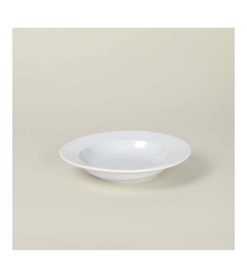 Plato hondo vajilla colección High White Francés de Eurodra en Valladolid