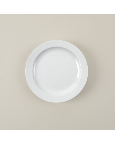 Plato llano vajilla colección High White Francés de Eurodra en Valladolid
