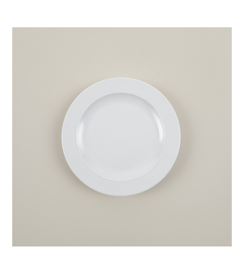 Plato llano vajilla colección High White Singapur de Eurodra en Valladolid