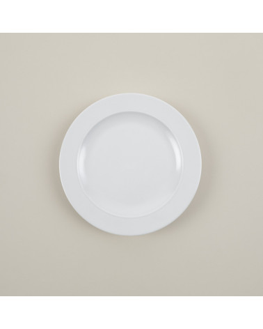 Plato llano vajilla colección High White Singapur de Eurodra en Valladolid
