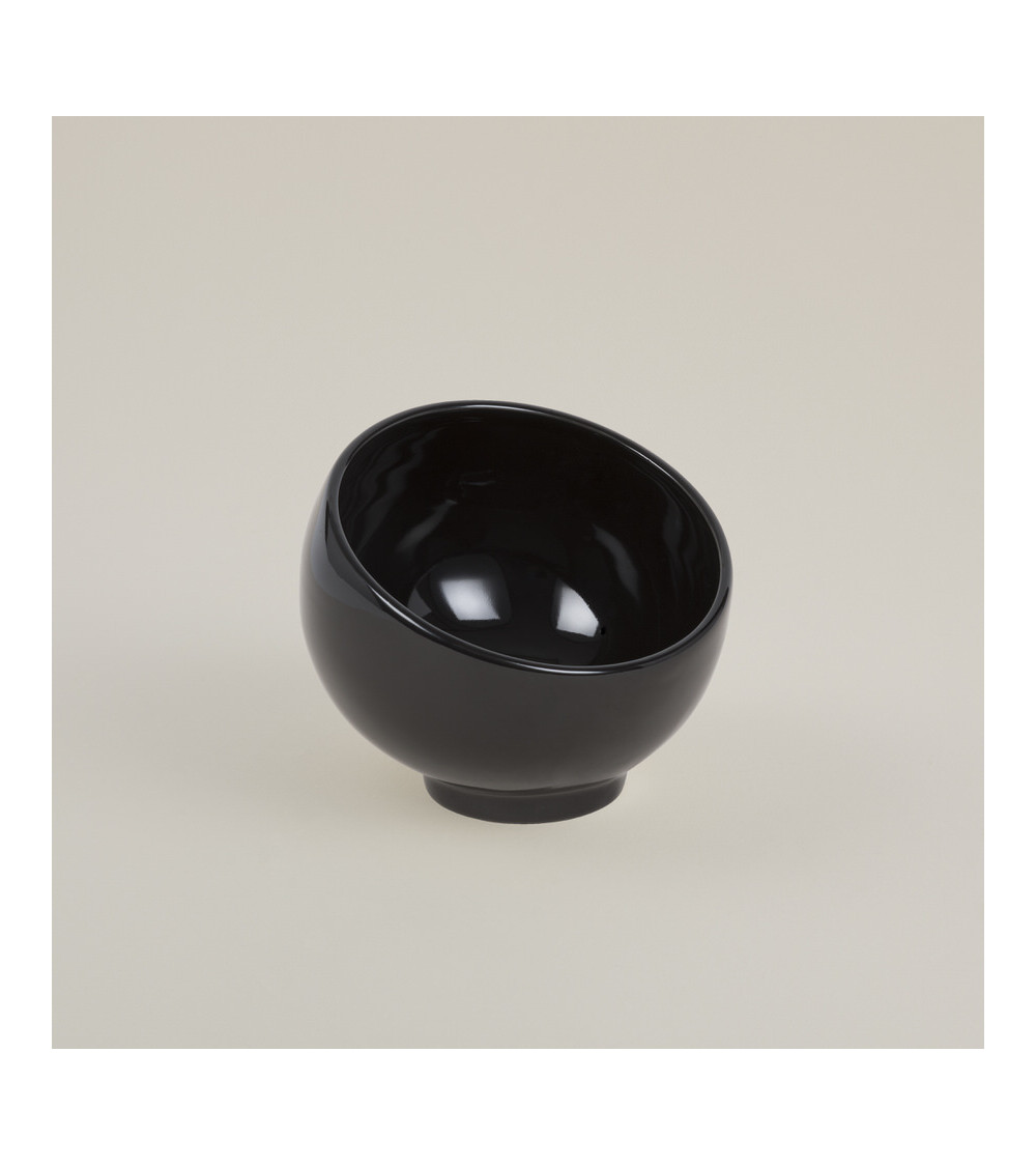 Bol negro brillo vajilla colección High White Buffet de Eurodra en Valladolid