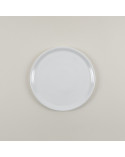 Plato pizza vajilla colección High White Complementos de Eurodra en Valladolid