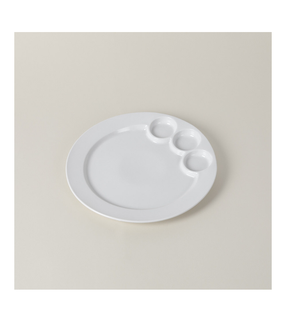 Plato fiesta vajilla colección High White Complementos de Eurodra en Valladolid