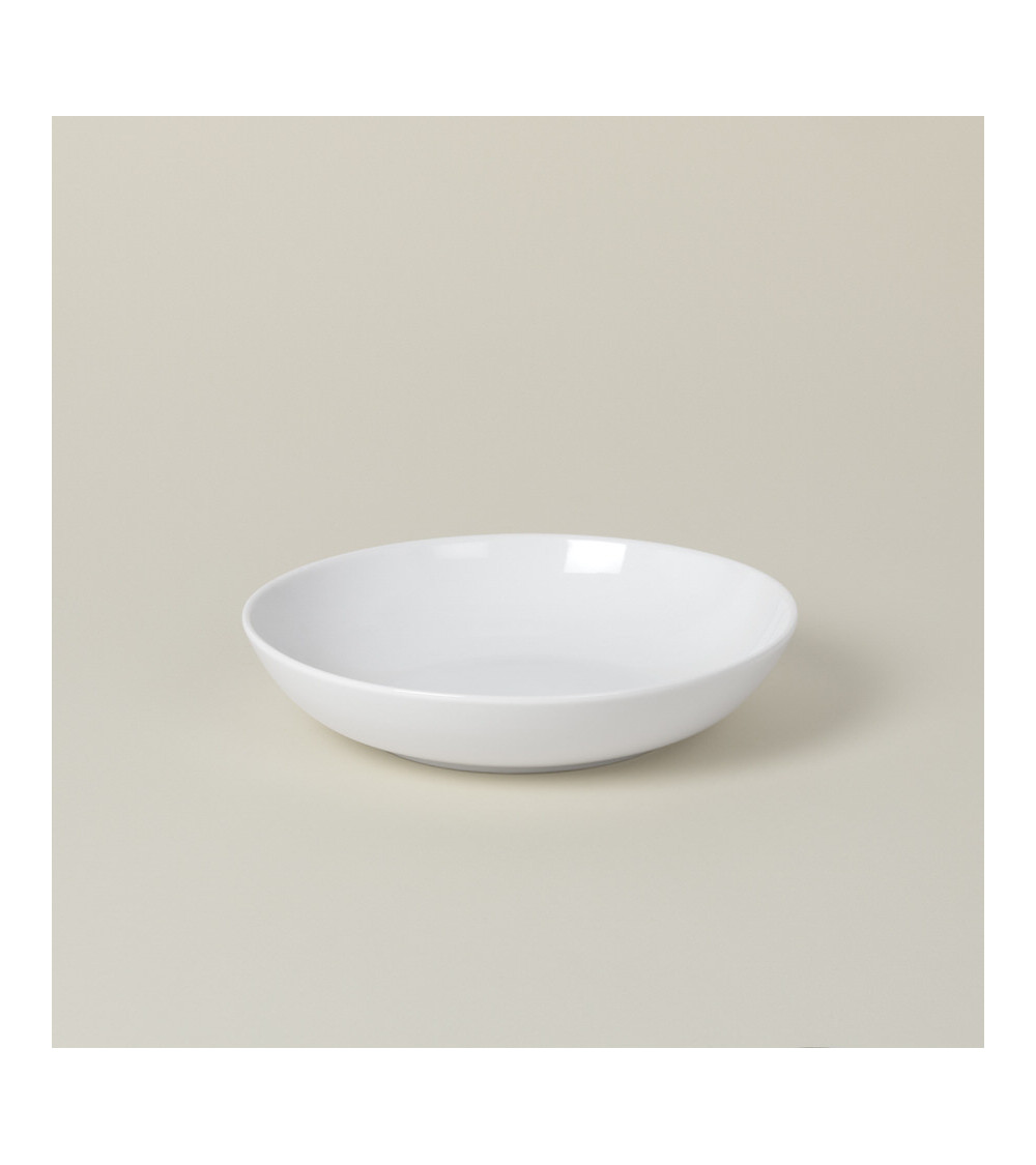 Plato hondo vajilla colección High White Complementos de Eurodra en Valladolid