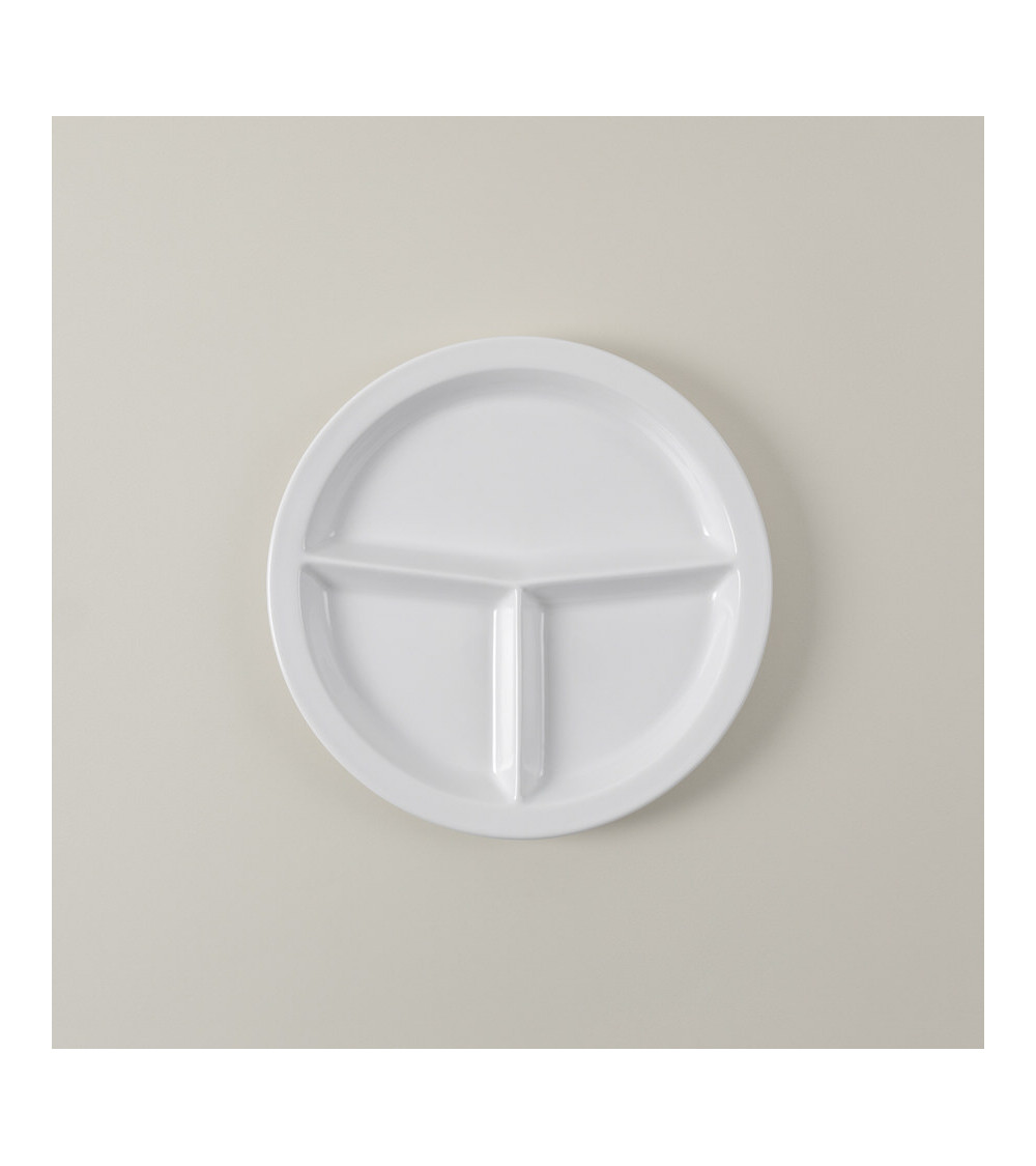 Plato X3 vajilla colección High White Complementos Hospital de Eurodra en Valladolid