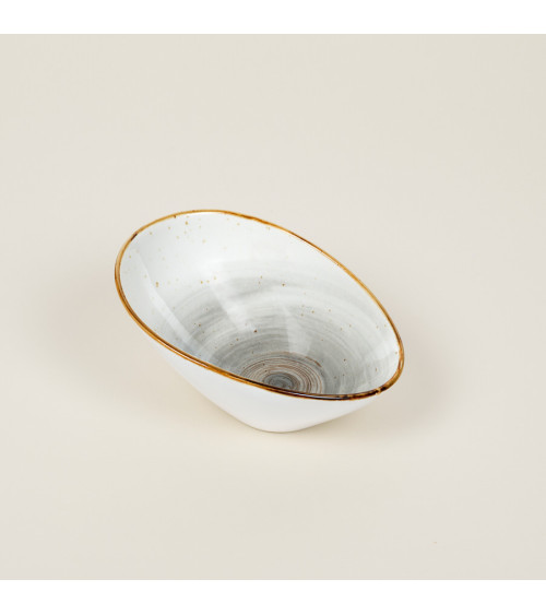 Bol inclinado vajilla colección Craft Galaxy Grey de Eurodra en Valladolid