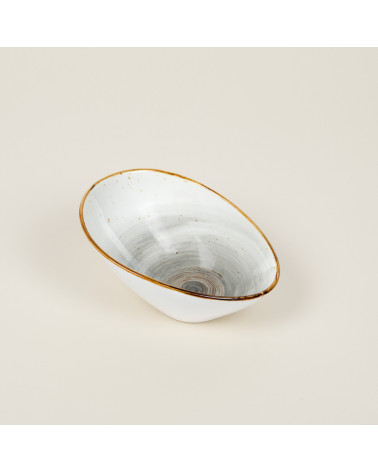 Bol inclinado vajilla colección Craft Galaxy Grey de Eurodra en Valladolid