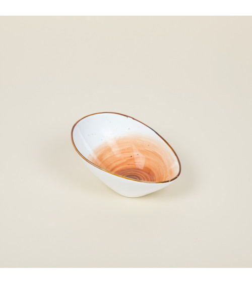 Bol inclinado vajilla colección Craft Galaxy Orange de Eurodra en Valladolid