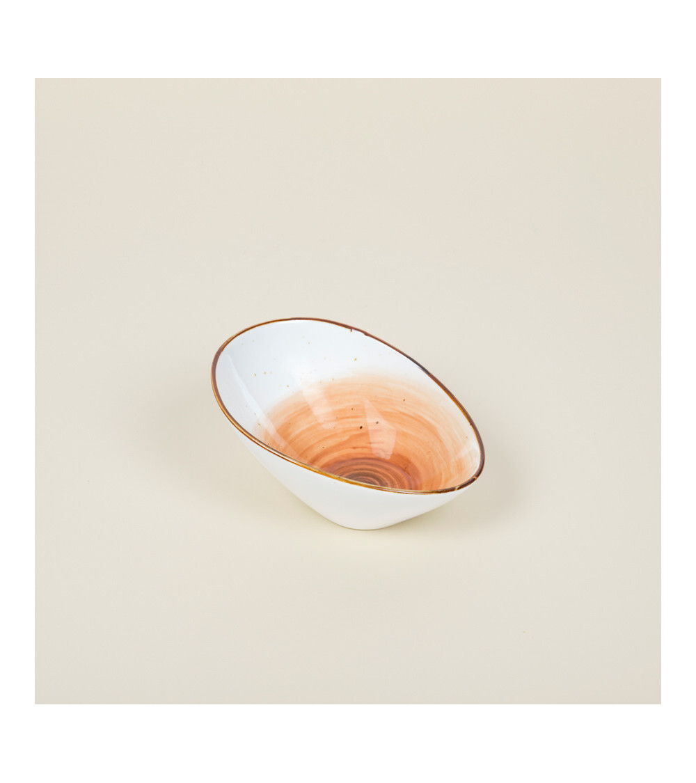Bol inclinado vajilla colección Craft Galaxy Orange de Eurodra en Valladolid