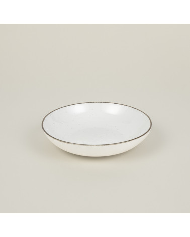 Plato hondo vajilla colección Craft Starry Crema de Eurodra en Valladolid