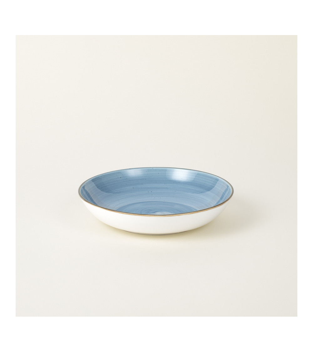 Plato hondo vajilla colección Craft Vision Blue de Eurodra en Valladolid