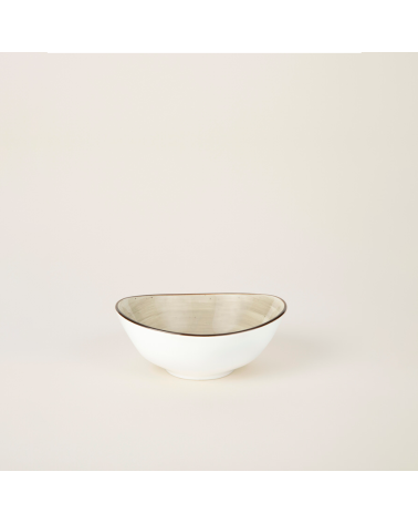 Bol oval vajilla colección Craft Vision Grey de Eurodra en Valladolid