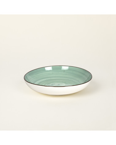 Plato hondo vajilla colección Craft Vision Green de Eurodra en Valladolid