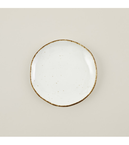 Plato llano vajilla colección Craft Nature Crema de Eurodra en Valladolid