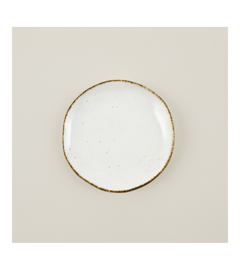 Plato llano vajilla colección Craft Nature Crema de Eurodra en Valladolid