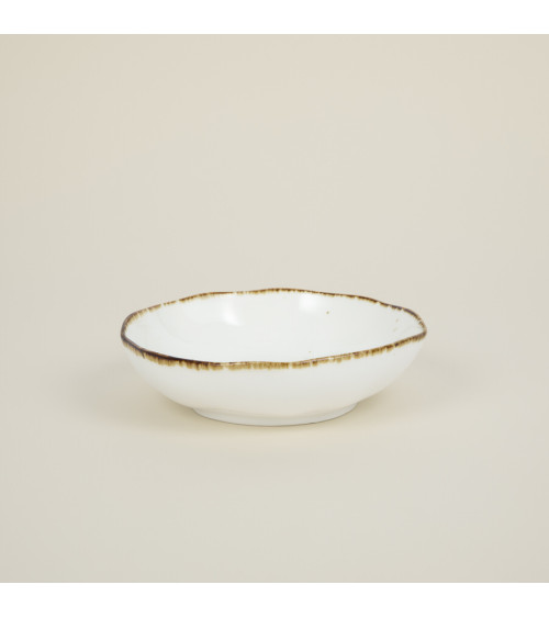 Plato hondo vajilla colección Craft Nature Crema de Eurodra en Valladolid