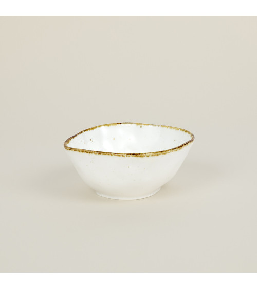 Bol cuadrado vajilla colección Craft Nature Crema de Eurodra en Valladolid