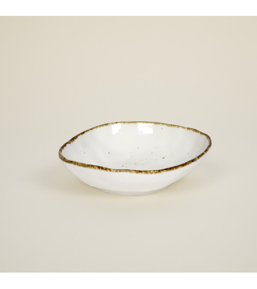 Bol cuadrado vajilla colección Craft Nature Crema de Eurodra en Valladolid