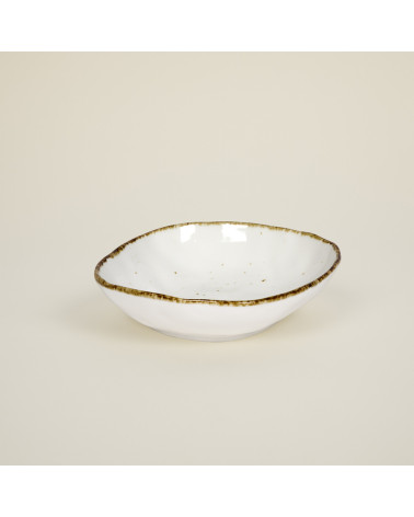 Bol cuadrado vajilla colección Craft Nature Crema de Eurodra en Valladolid