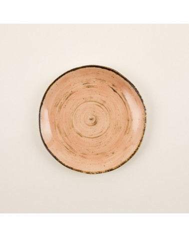 Plato llano vajilla colección Craft Nature Orange de Eurodra en Valladolid