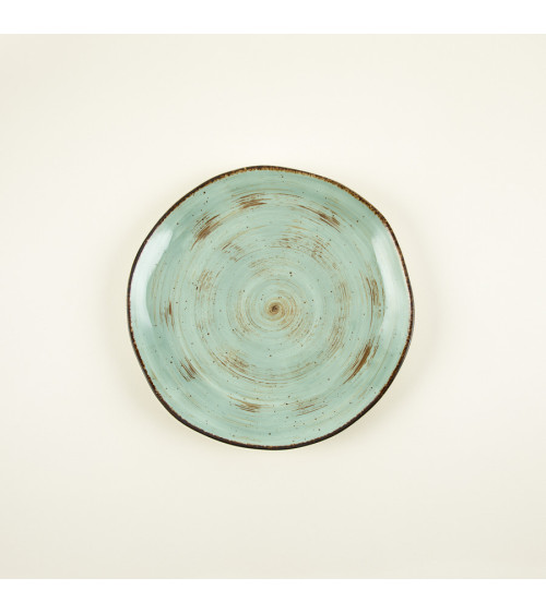 Plato llano vajilla colección Craft Nature Green de Eurodra en Valladolid