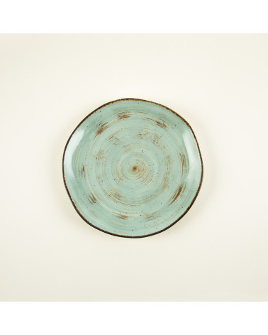 Plato llano vajilla colección Craft Nature Green de Eurodra en Valladolid