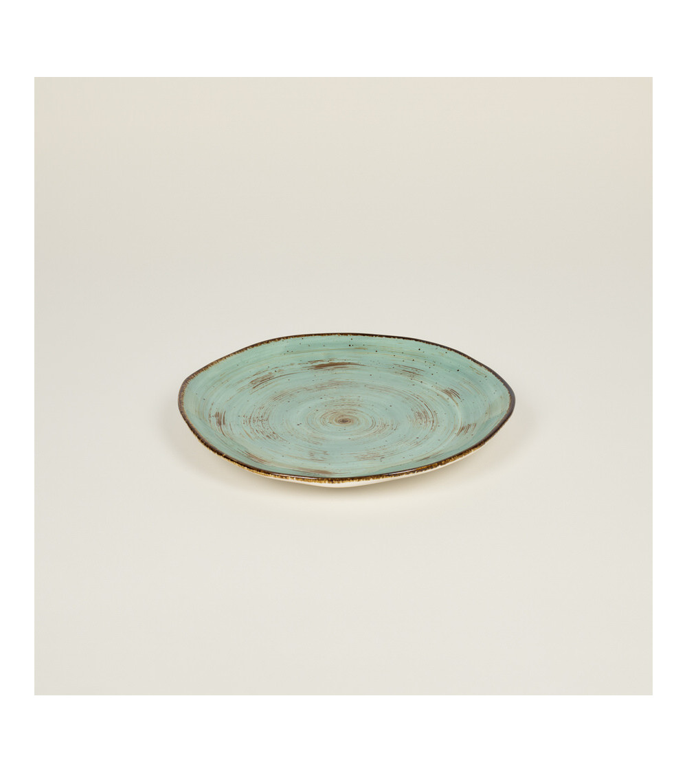 Plato llano vajilla colección Craft Nature Green de Eurodra en Valladolid