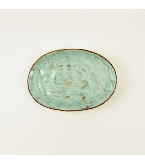 Fuente oval vajilla colección Craft Nature Green de Eurodra en Valladolid