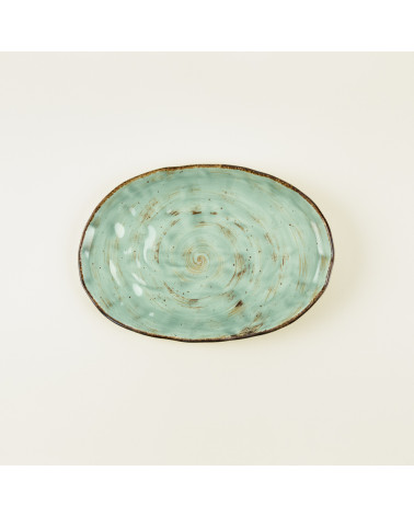 Fuente oval vajilla colección Craft Nature Green de Eurodra en Valladolid