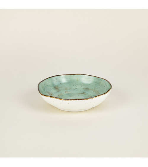 Plato hondo vajilla colección Craft Nature Green de Eurodra en Valladolid