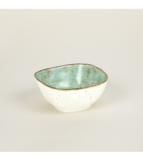 Bol cuadrado vajilla colección Craft Nature Green de Eurodra en Valladolid