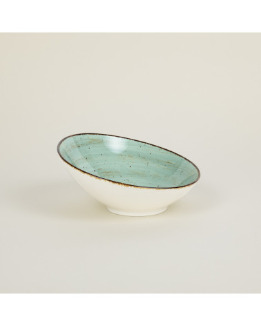 Bol inclinado vajilla colección Craft Nature Green de Eurodra en Valladolid