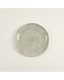 Plato llano vajilla colección Craft Nature Grey de Eurodra en Valladolid