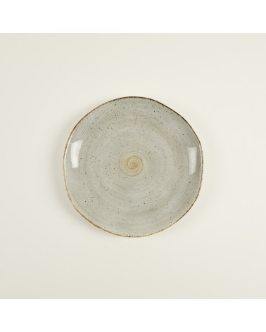Plato llano vajilla colección Craft Nature Grey de Eurodra en Valladolid