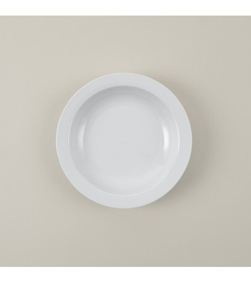 Plato hondo vajilla colección High White Mallorca de Eurodra en Valladolid