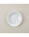 Plato hondo vajilla colección High White Básico de Eurodra en Valladolid