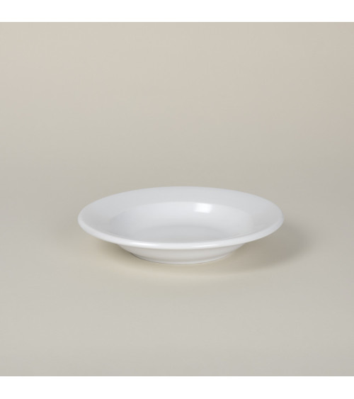 Plato hondo vajilla colección High White Básico de Eurodra en Valladolid