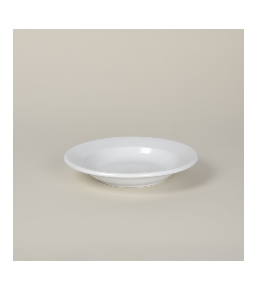 Plato hondo vajilla colección High White Básico de Eurodra en Valladolid